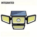 Luminária Solar Externa 283 LEDs com Sensor de Movimento, Controle Remoto e 3 Modos de Iluminação